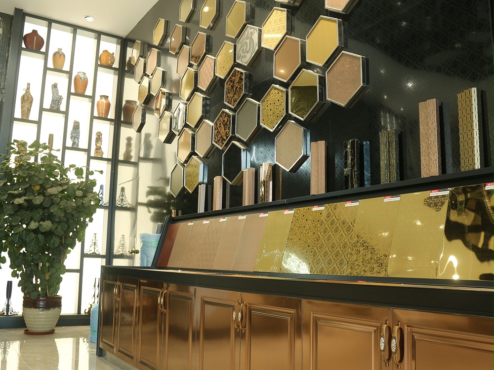 拉絲無指紋 不銹鋼裝飾板展廳